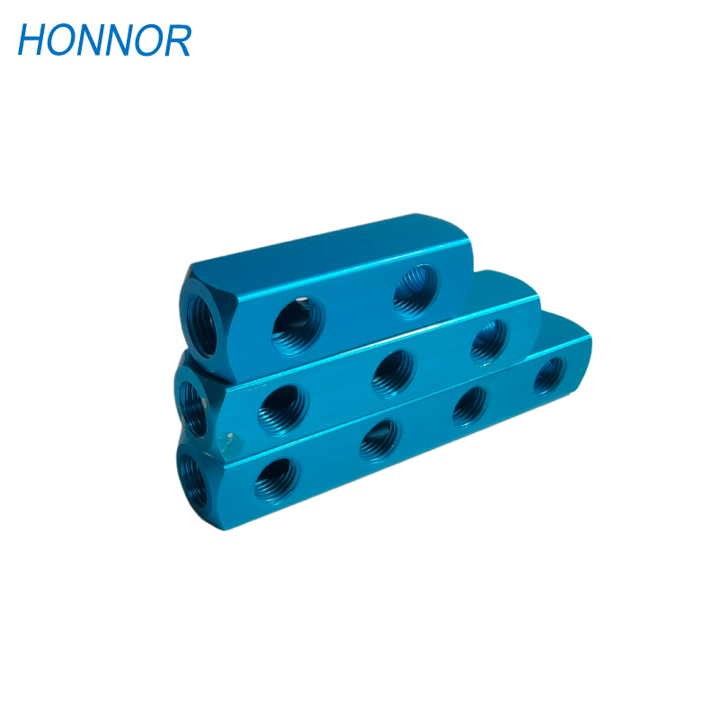 HONNOR鸿诺 FR多管路分气排气块 气路分配器 气路分流排分气块 不带安装孔