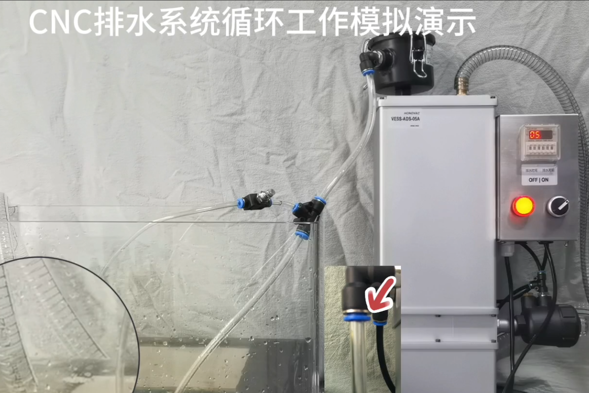 HONOVAC鸿诺VES系列CNC排水系统循环工作模拟演示