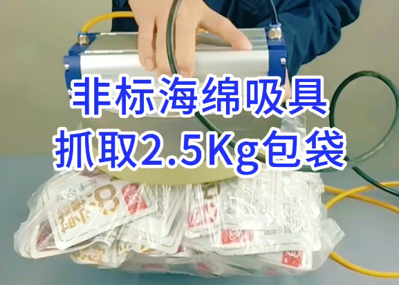 非标海绵吸具抓取2.5Kg包袋，能抓牢吗？